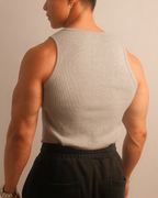 essentials ribbed tank - grey