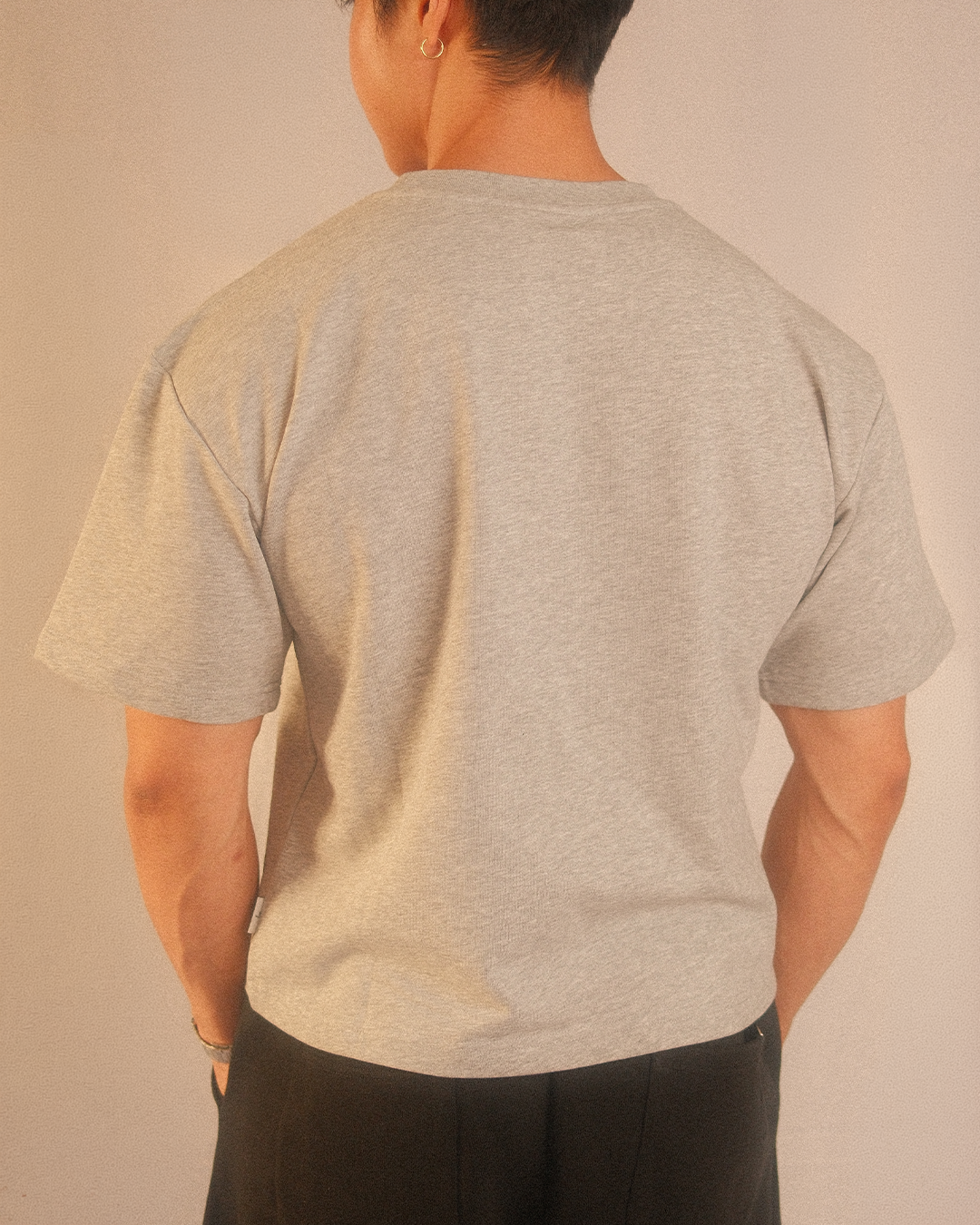 essentials boxy tee - grey
