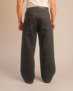 denim wide pants - selvedge blue