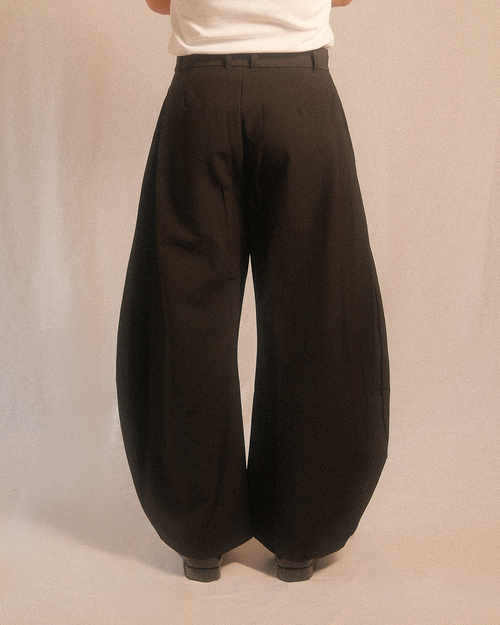 pleated trousers - barrel