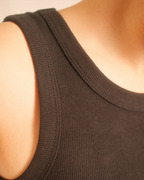 essentials ribbed tank (for her) - black