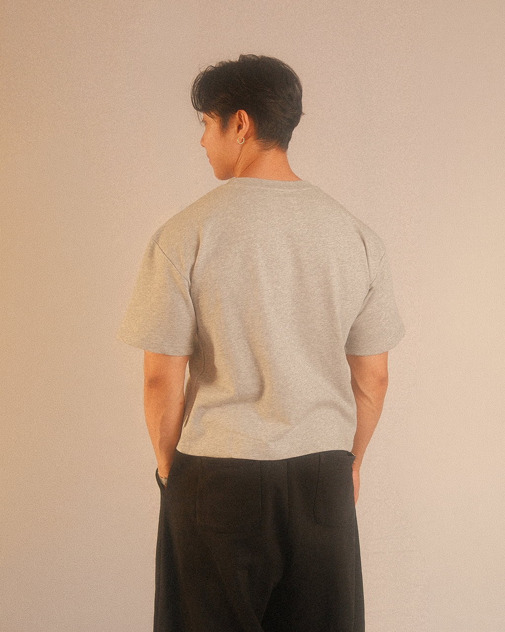 essentials boxy tee - grey