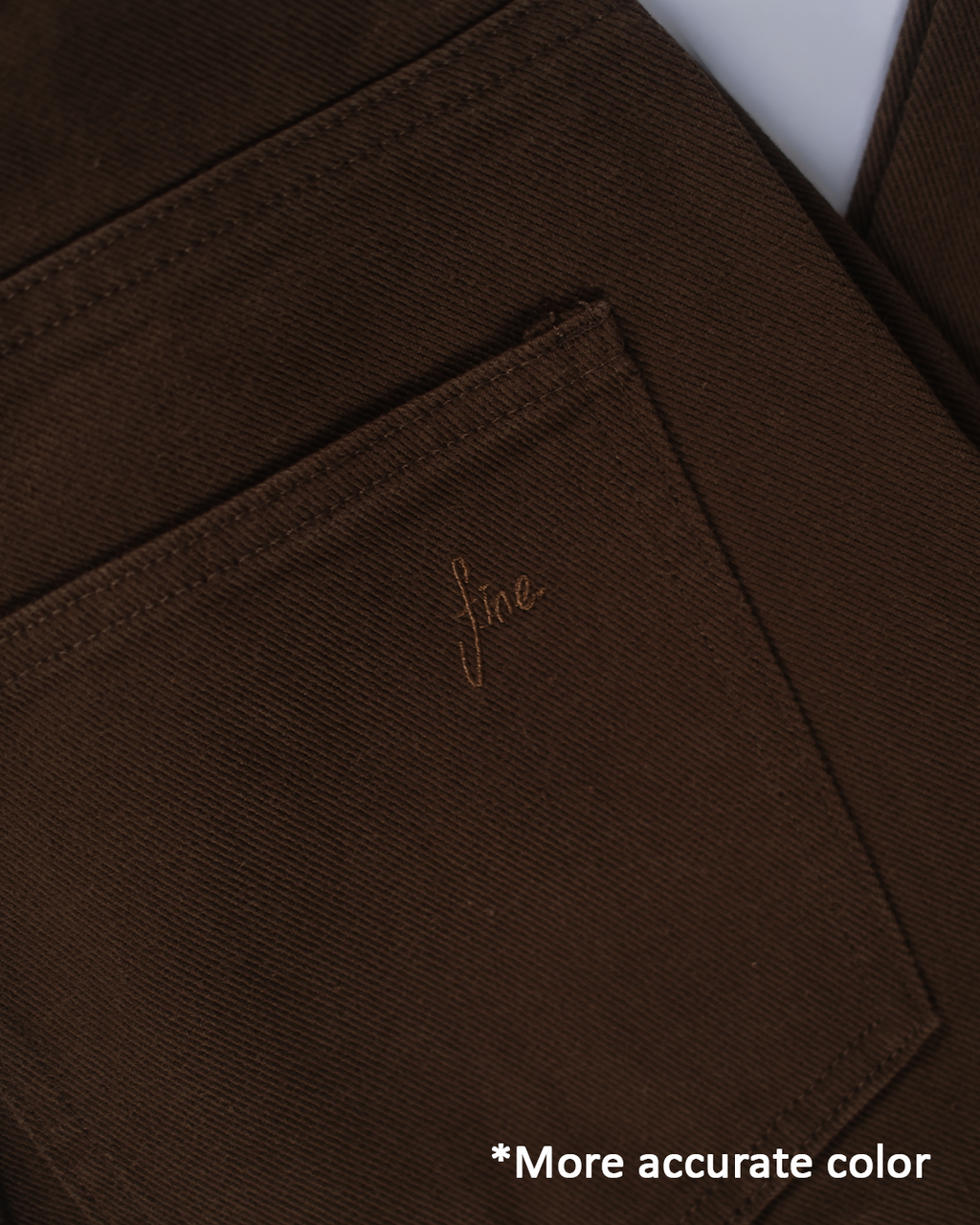 denim wide pants - oak brown