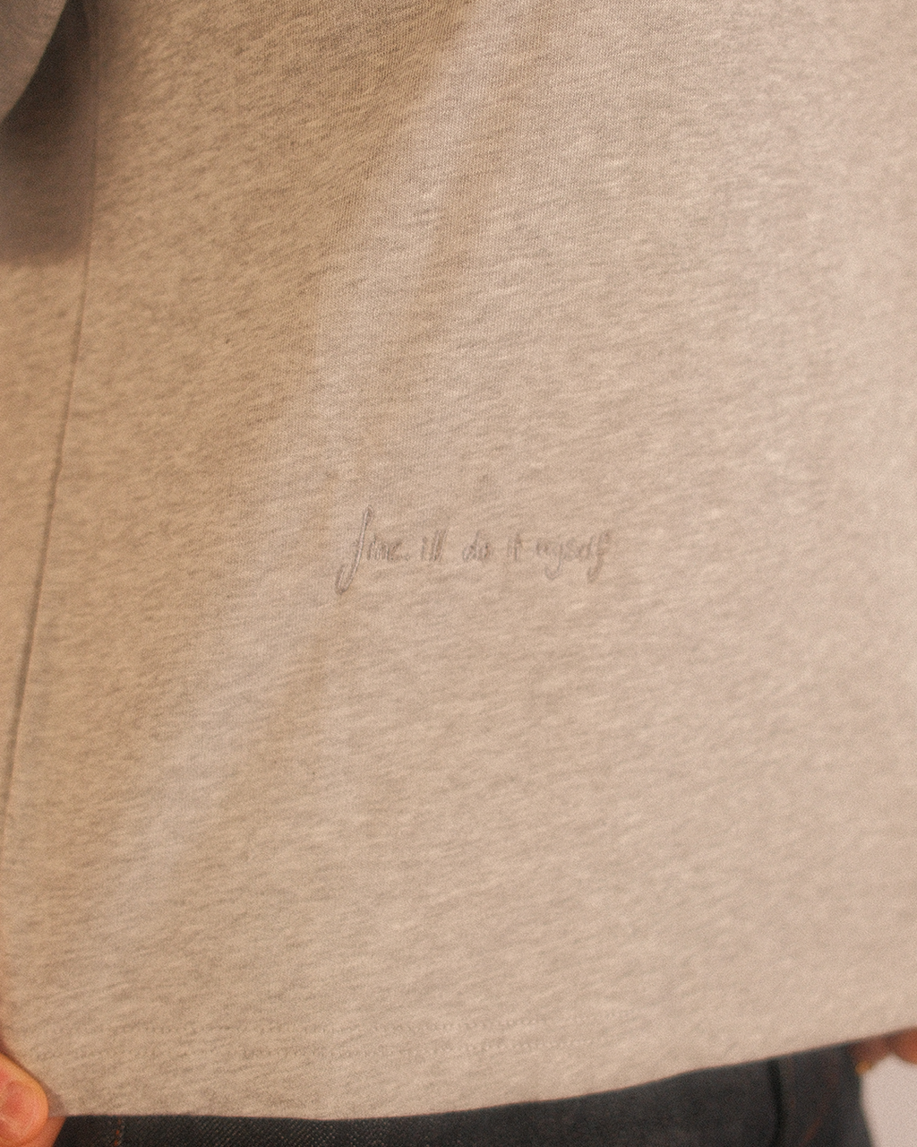 essentials boxy tee - grey