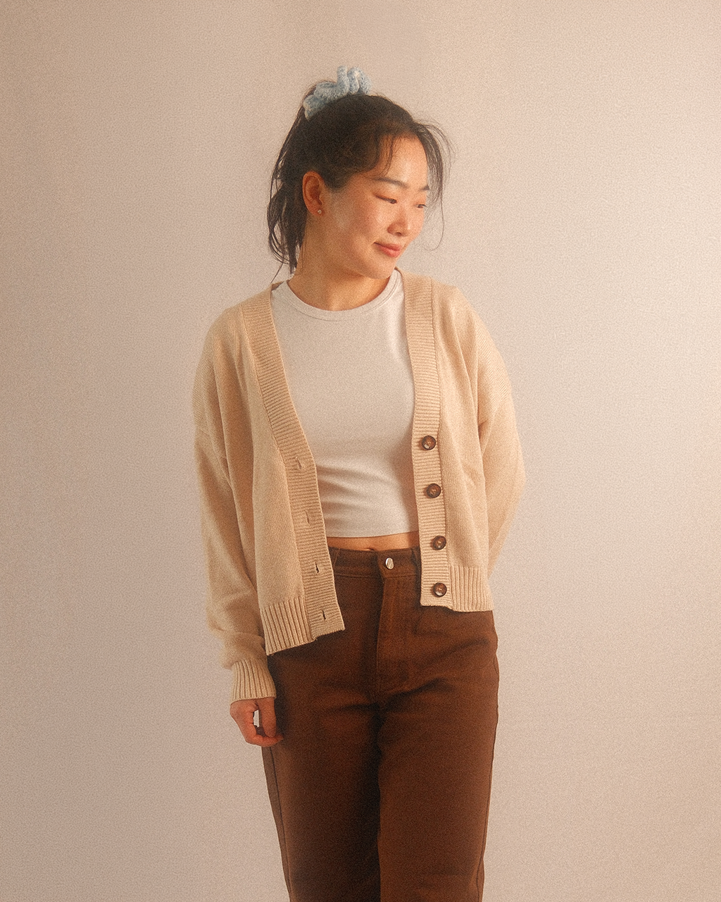 the cropped cardigan