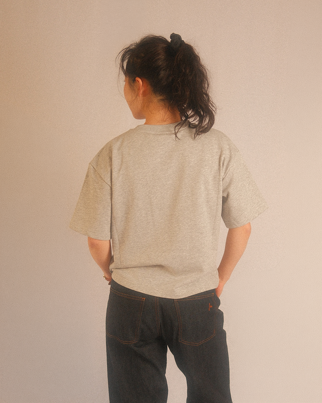 essentials boxy tee - grey