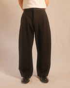 pleated trousers - wide