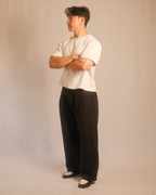 pleated trousers - wide