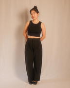 pleated trousers - wide